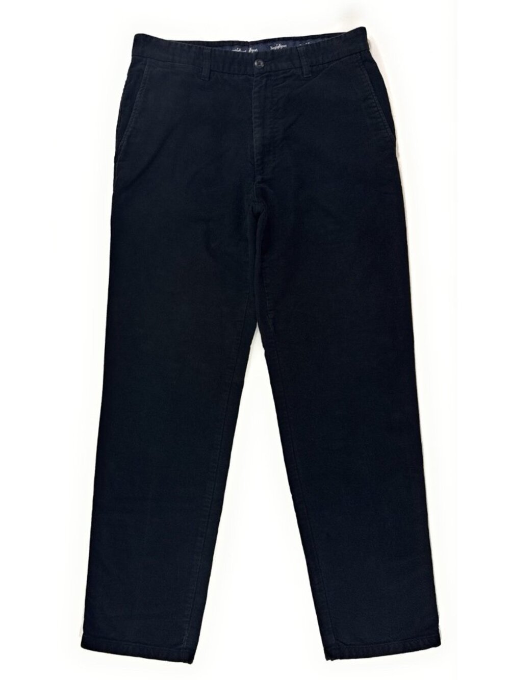 Zegna Sport Mens Pants Size 34x32 Textured Heavy Cotton Chino Flat Front Black